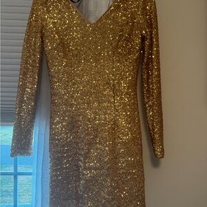Ark & Co Glittering Gold Mini Dress